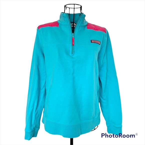 Vineyard Vines Shep 1/4 Zip Mock Neck Pullover Color Block with Logo Size M - Picture 2 of 13